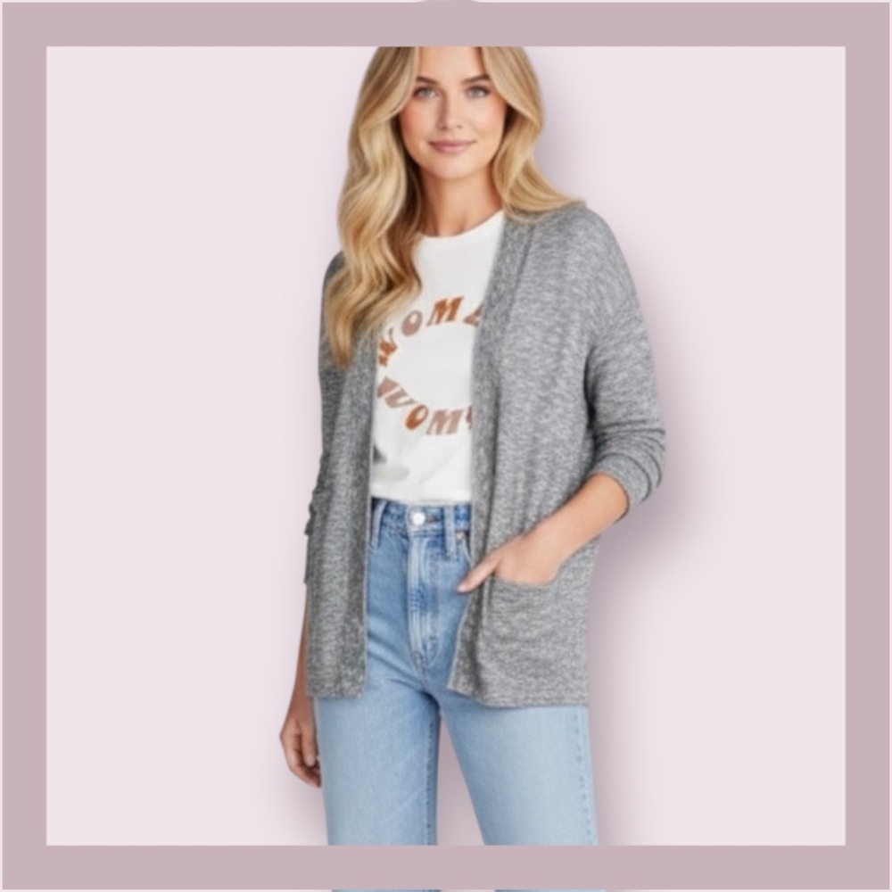 Madewell Marled Bradley Open Cardigan Sweater